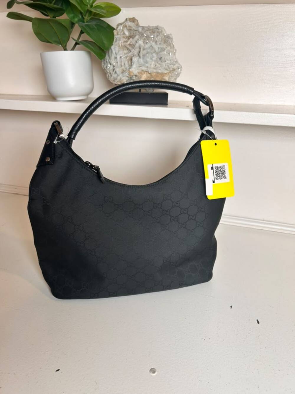 Gucci GG Canvas Shoulder Bag Black Size OS